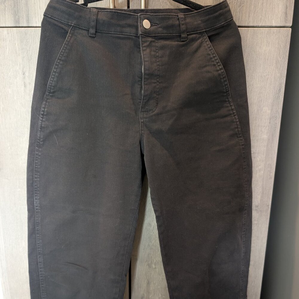 Everlane Black Barrel Pants Organic Cotton 10 Regular